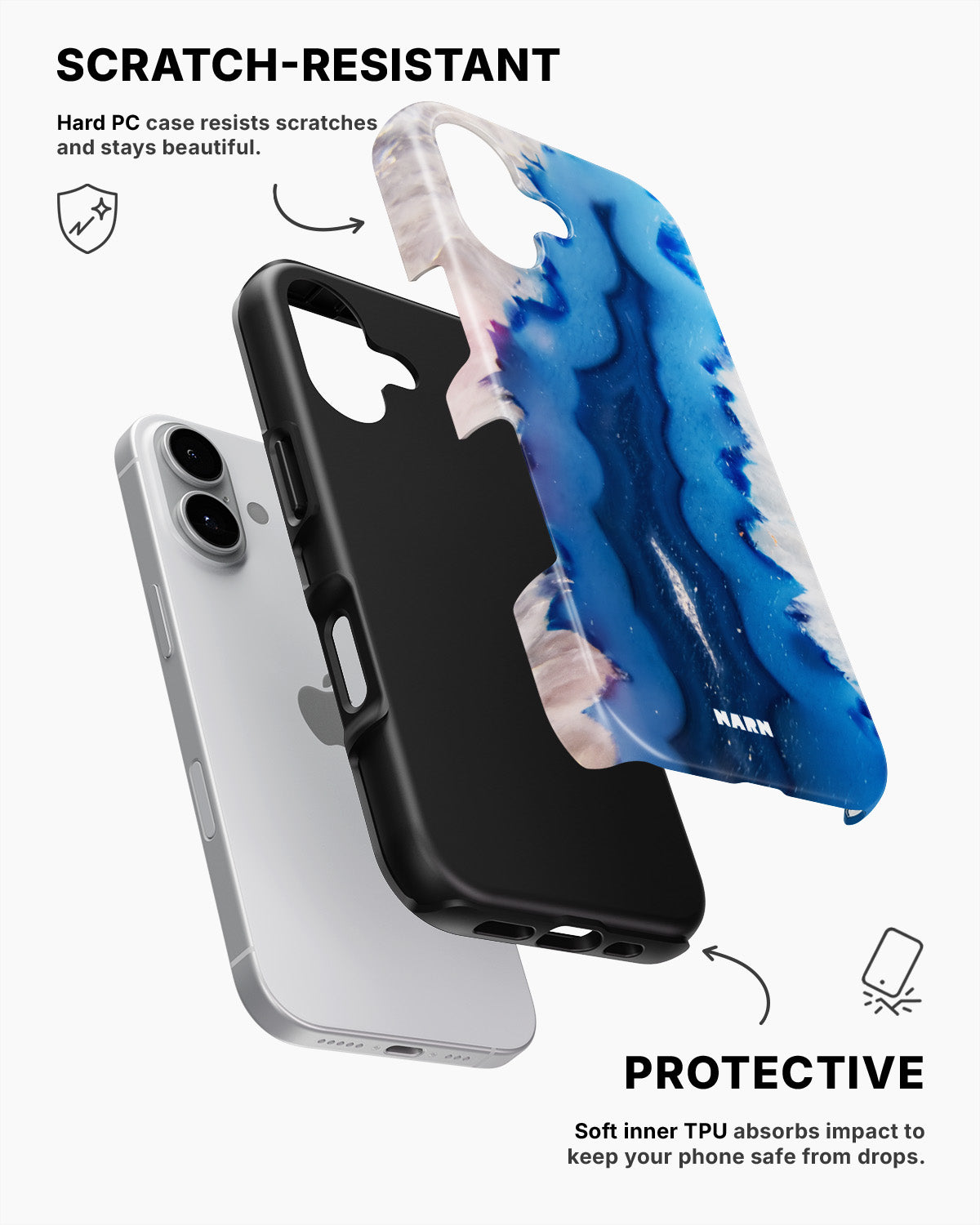 iPhone 17 Tough Case – Blue Agate - View 2