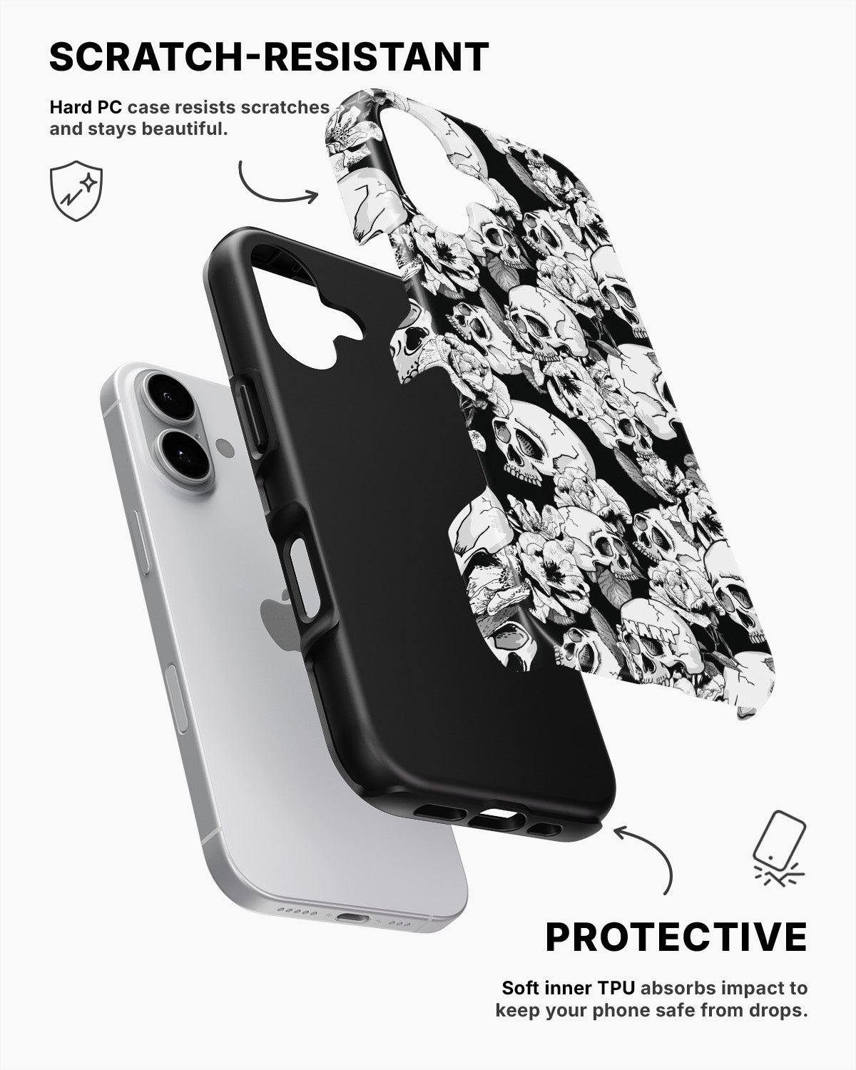 iPhone 17 Tough Case – Skull Garden - View 2