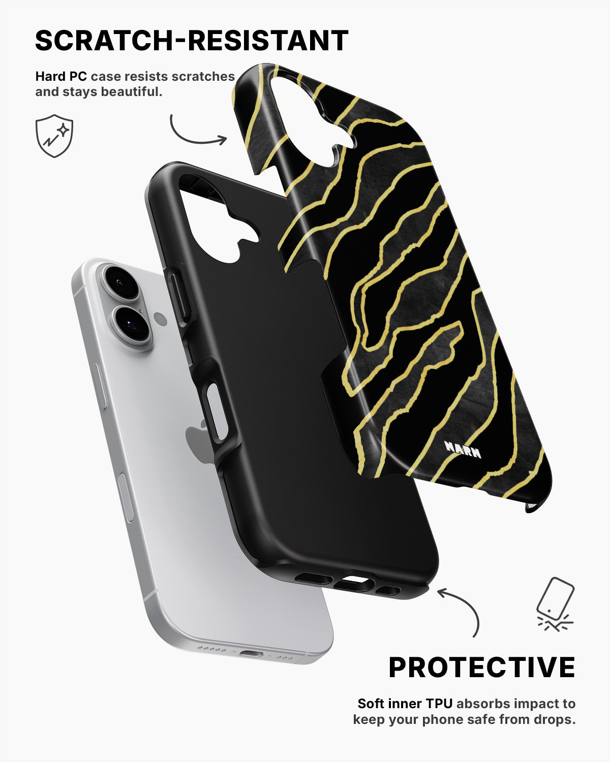 iPhone 17 Tough Case – Golden Zebra - View 2