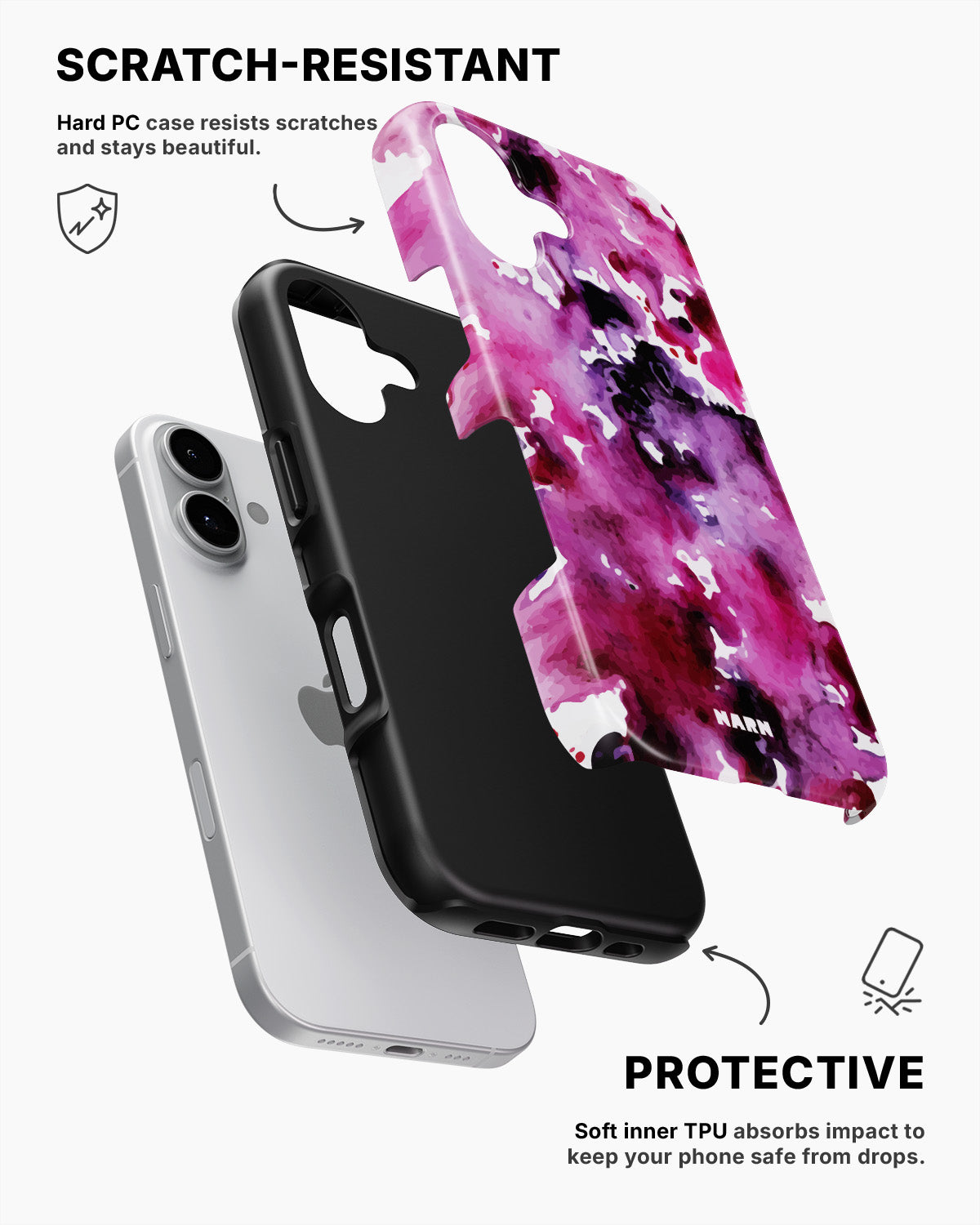 iPhone 17 Tough Case – Floral Splash - View 2