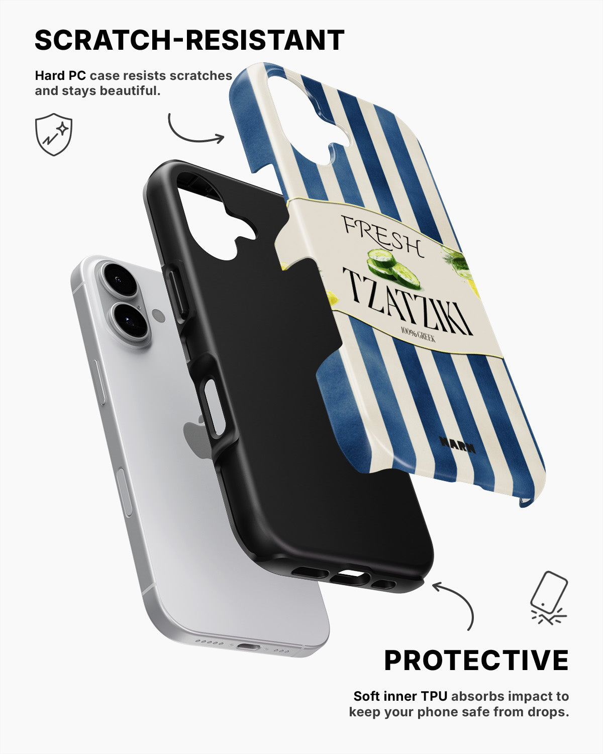 iPhone 17 Tough Case – Greek Blues - View 2