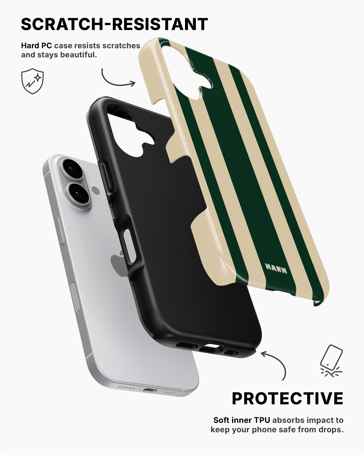 iPhone 17 Tough Case – Vert Stripe - View 2