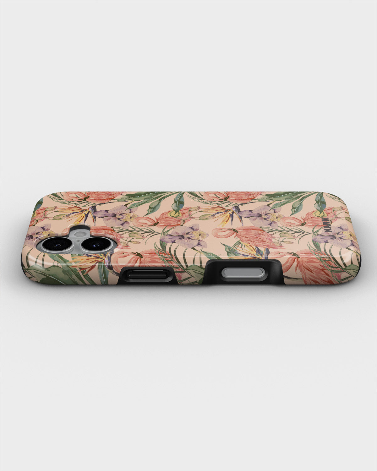 iPhone 17 Tough Case – Flamingos & Flowers - View 3