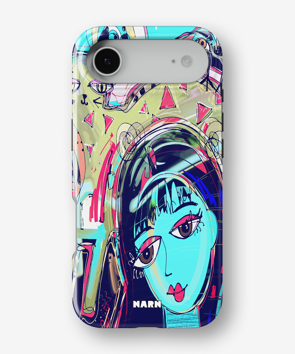 iPhone Air Tough Case – Abstract Cat - View 1