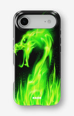 iPhone Air Tough Case – Green Flames Dragon - View 1
