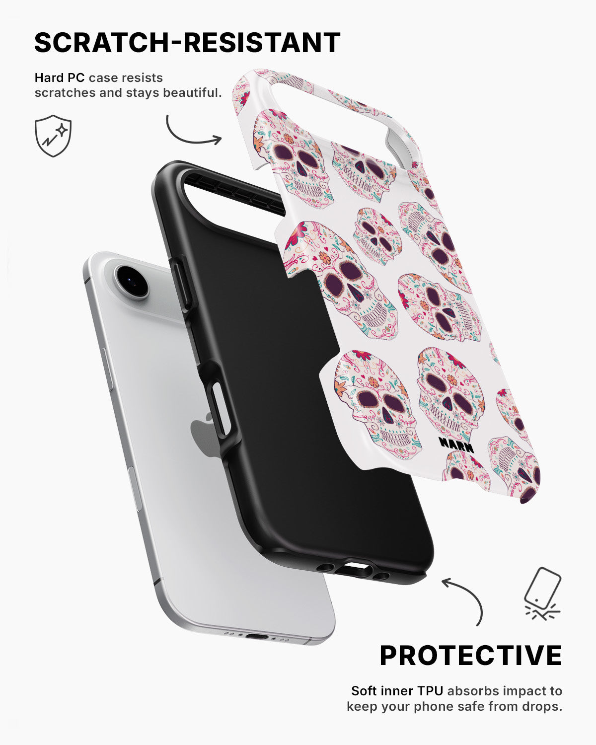 iPhone Air Tough Case – Calavera Skulls - View 2