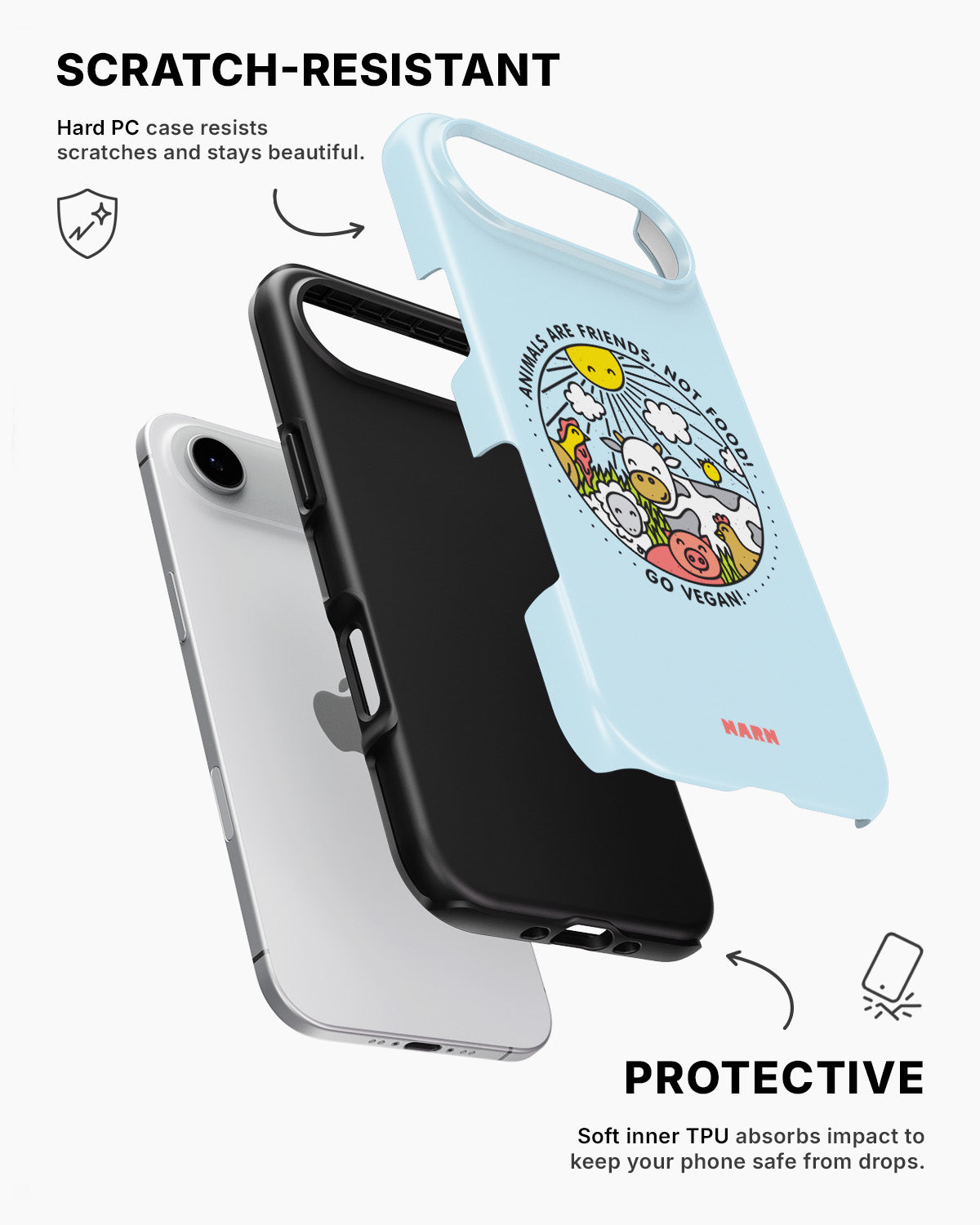 iPhone Air Tough Case – Friends, Not Food - View 2
