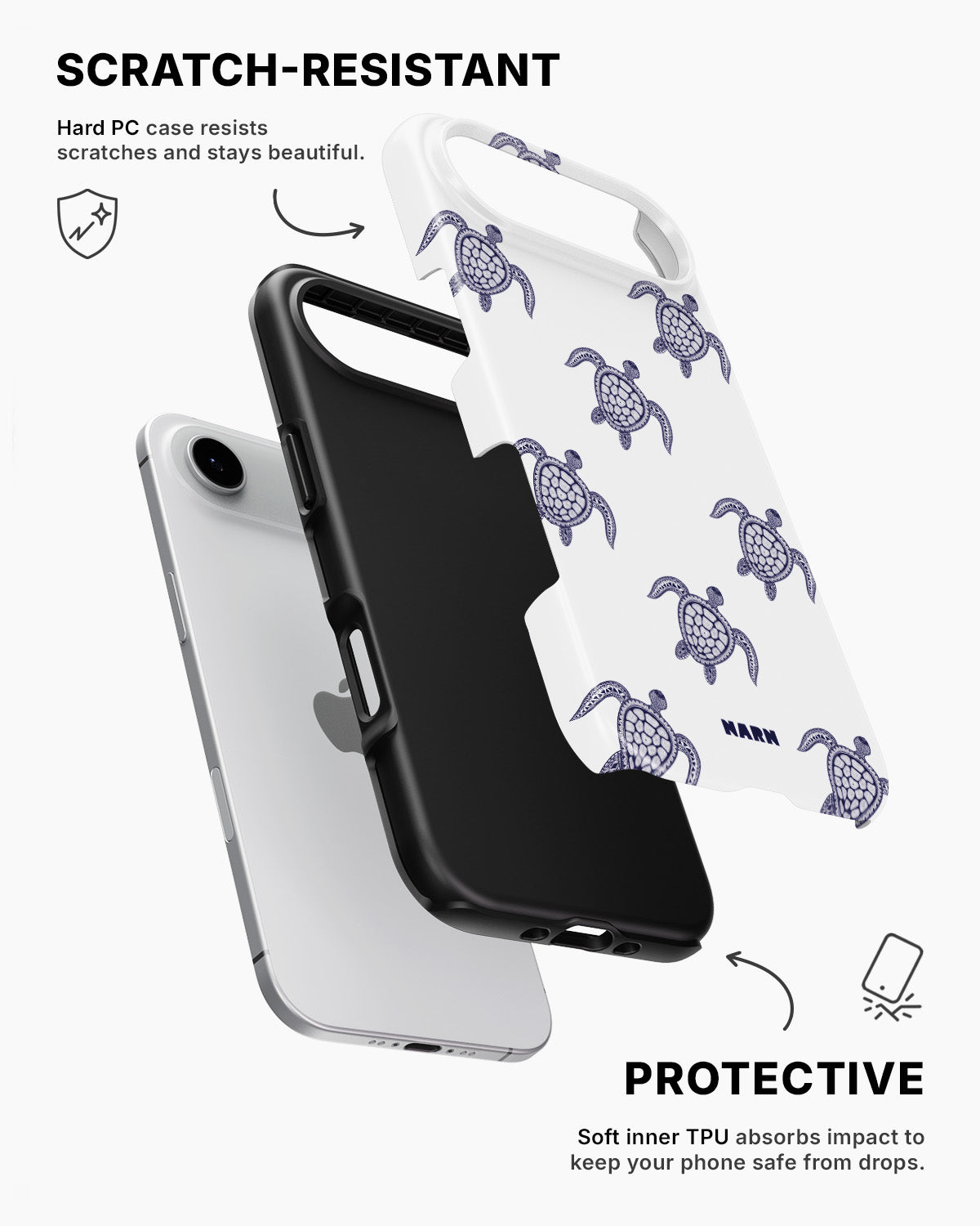 iPhone Air Tough Case – Blue Turtles - View 2