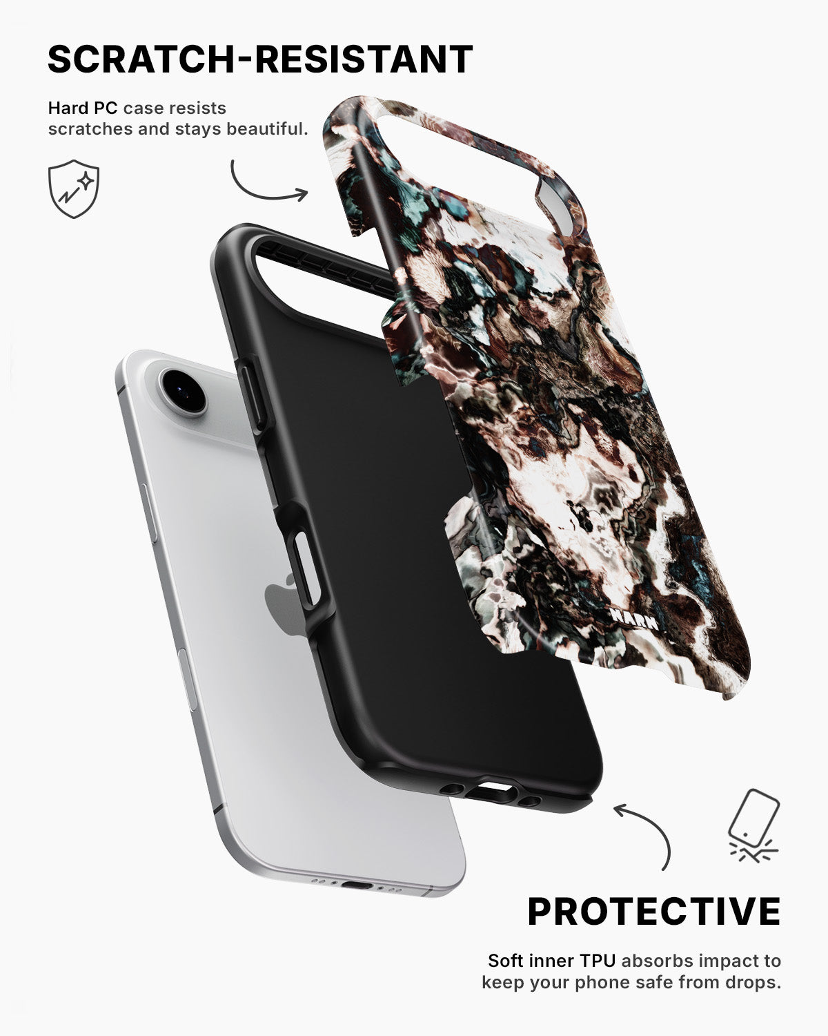 iPhone Air Tough Case – Marble Brown - View 2