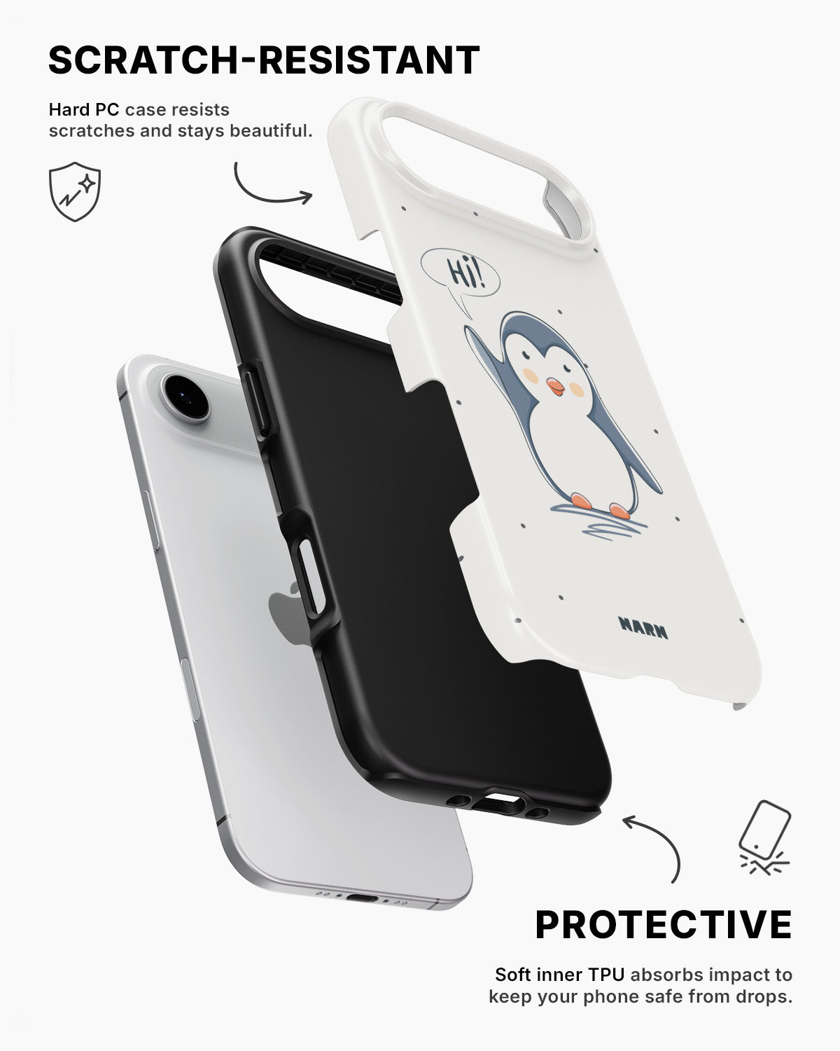 iPhone Air Tough Case – Cute Penguin - View 2