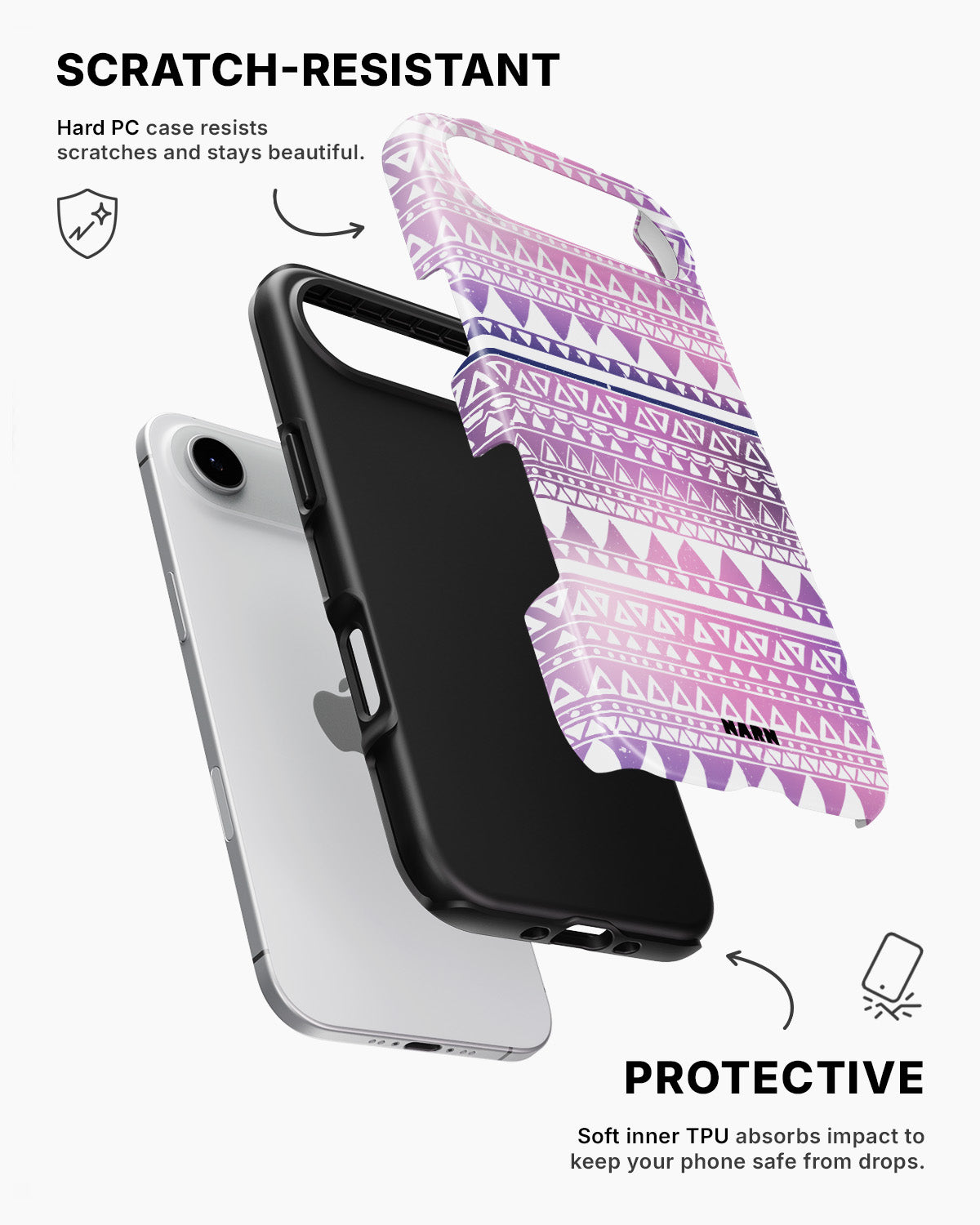 iPhone Air Tough Case – Purple Aztec - View 2