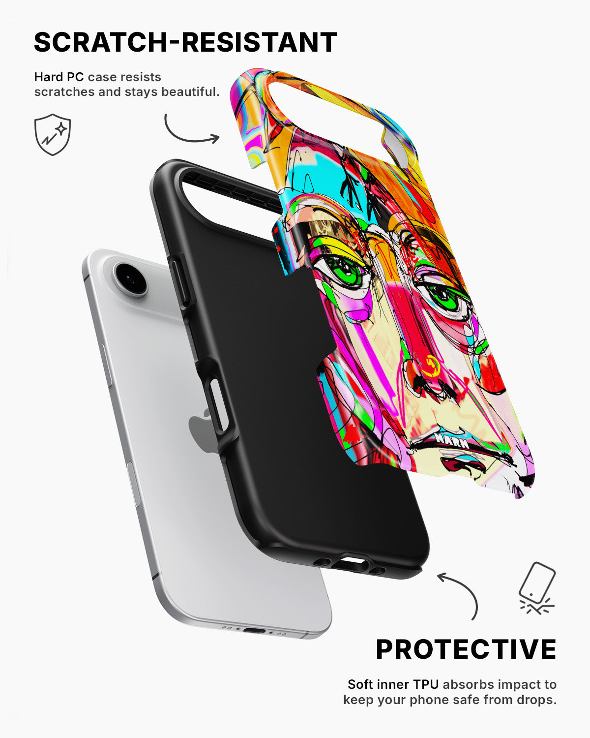 iPhone Air Tough Case – Abstract Portrait - View 2