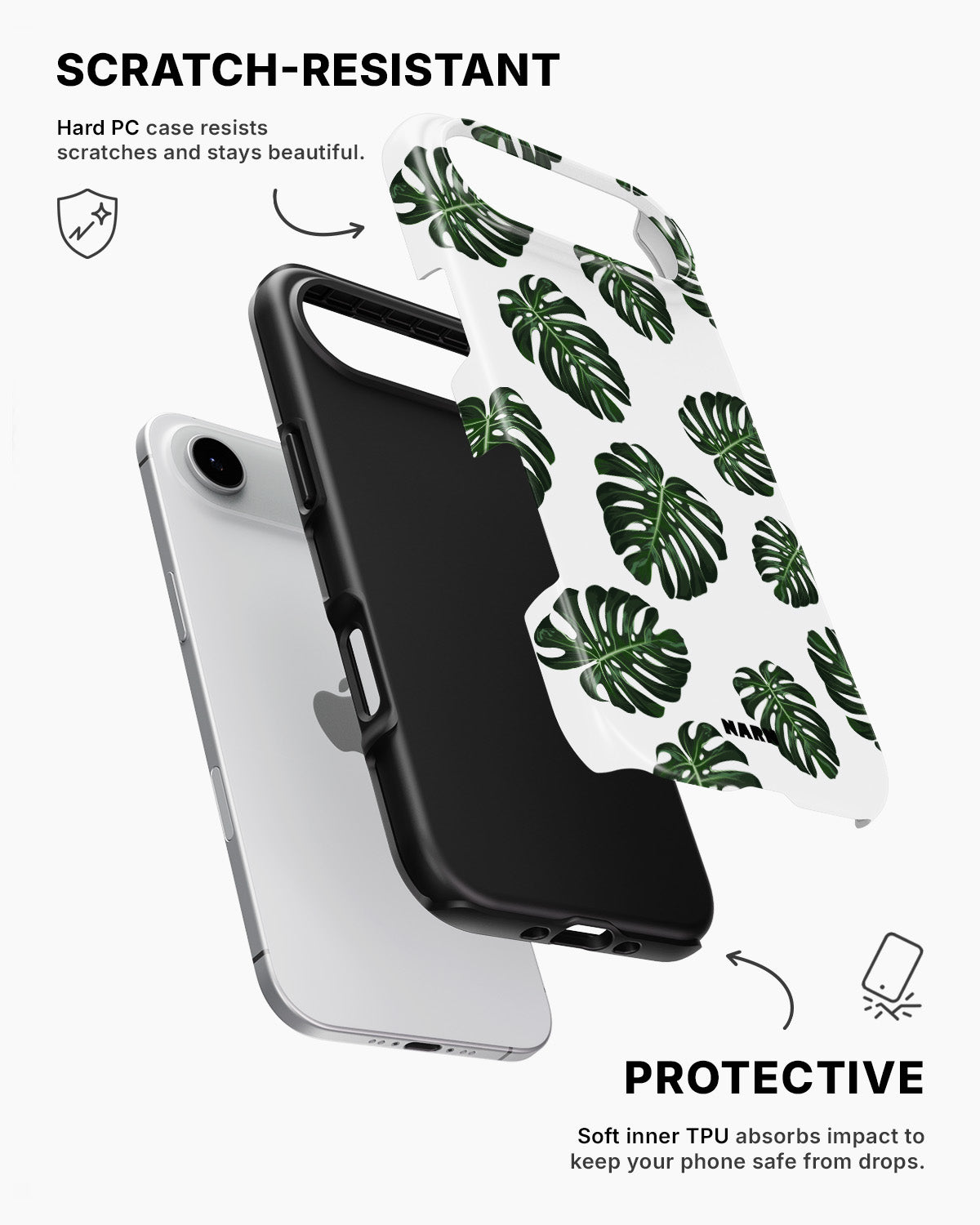 iPhone Air Tough Case – Monstera Pattern - View 2