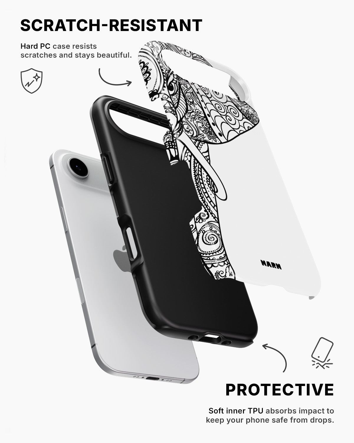 iPhone Air Tough Case – Mandala Elephant - View 2