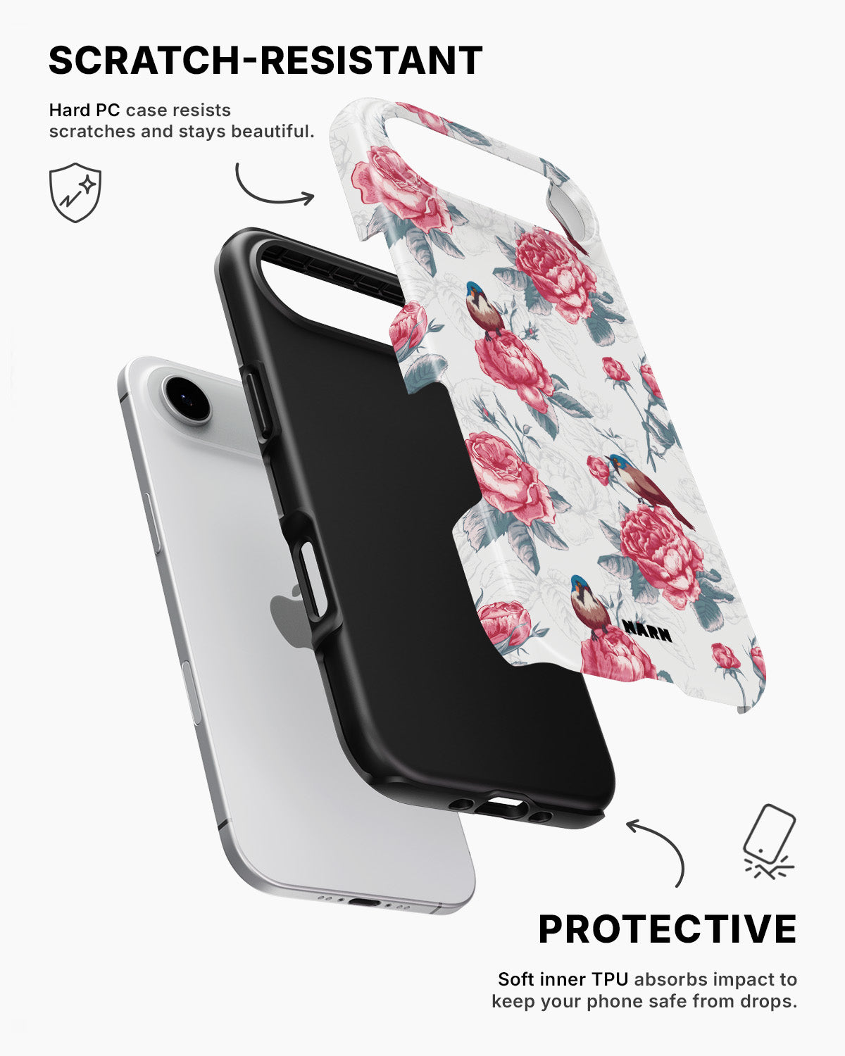 iPhone Air Tough Case – Birds Among Roses - View 2