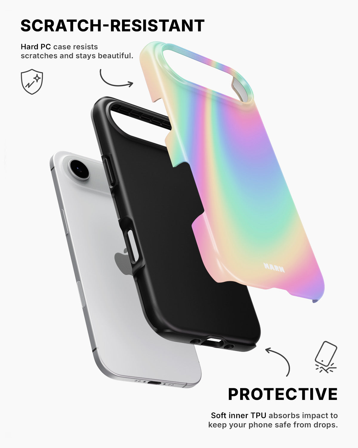 iPhone Air Tough Case – Rainbow Haze - View 2