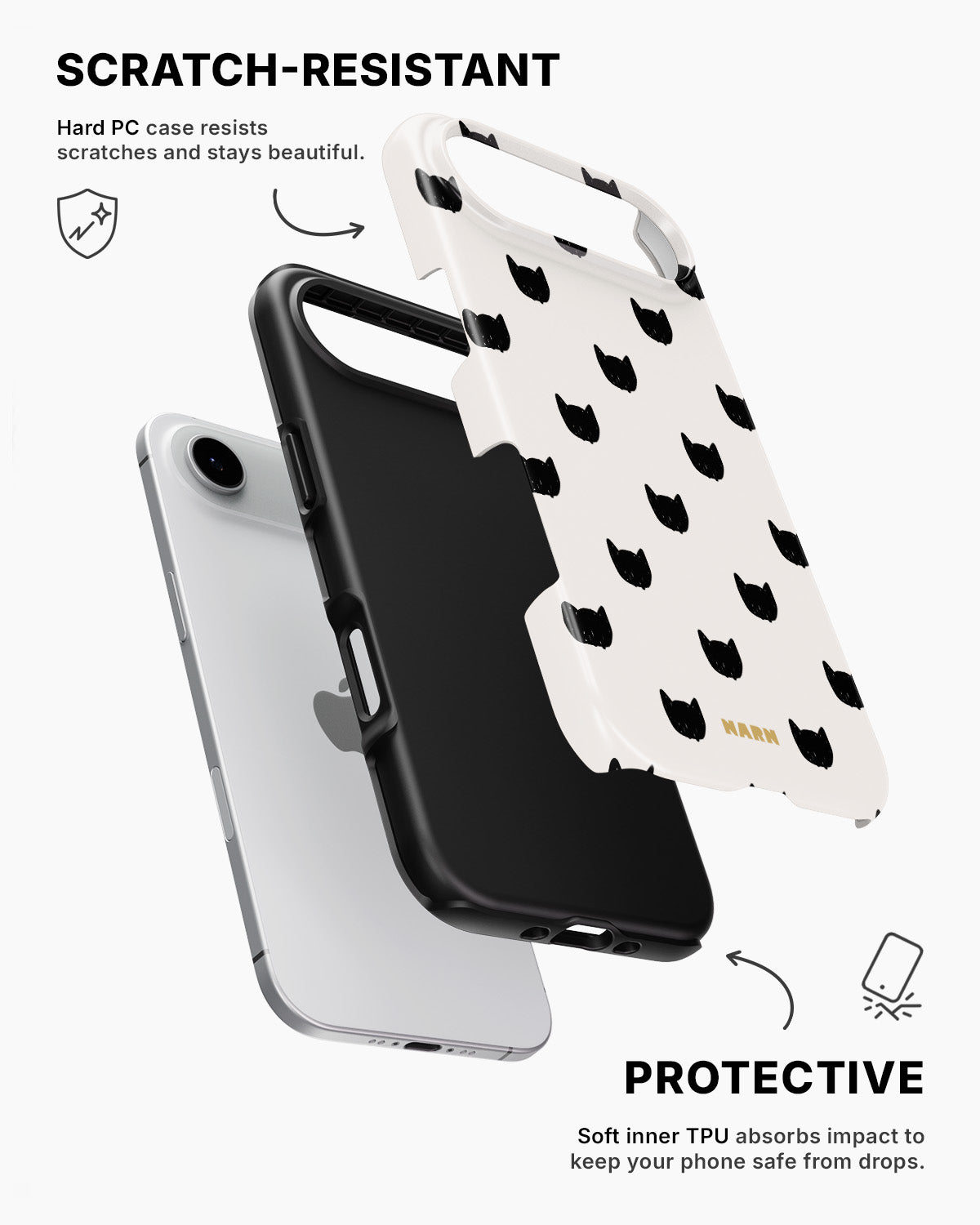 iPhone Air Tough Case – Kitty Dots - View 2