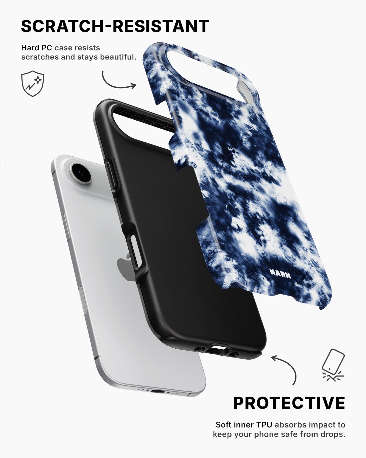 iPhone Air Tough Case – Tie Dye Blue - View 2