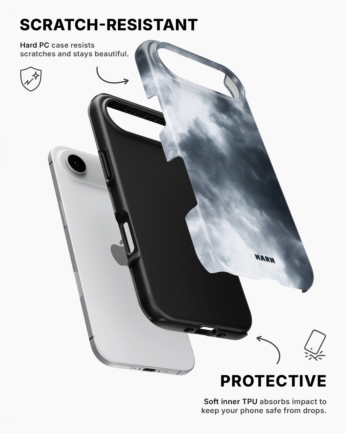iPhone Air Tough Case – Cloudy - View 2