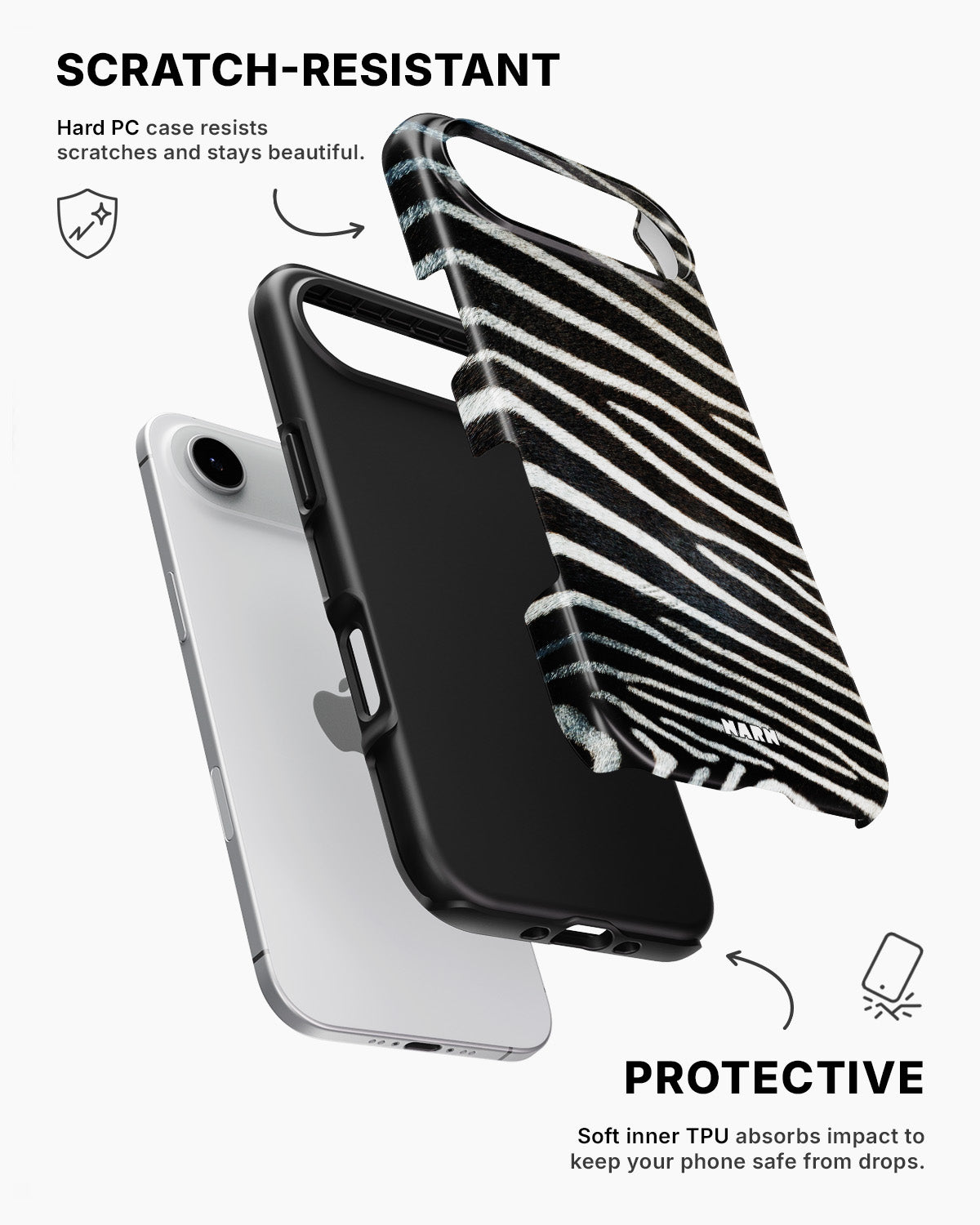 iPhone Air Tough Case – Zebra Stripe - View 2