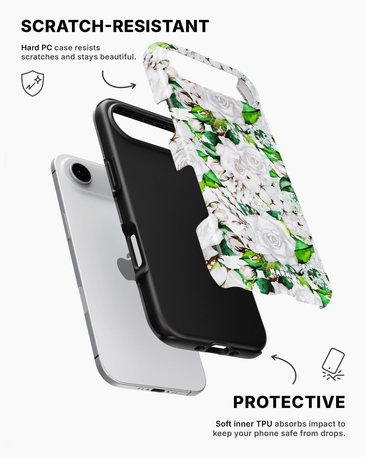 iPhone Air Tough Case – White Bloom - View 2