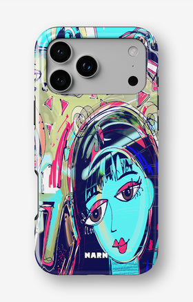 iPhone 17 Pro Tough Case – Abstract Cat - View 1