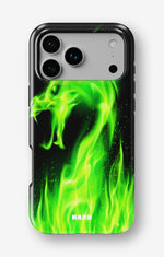 iPhone 17 Pro Tough Case – Green Flames Dragon - View 1