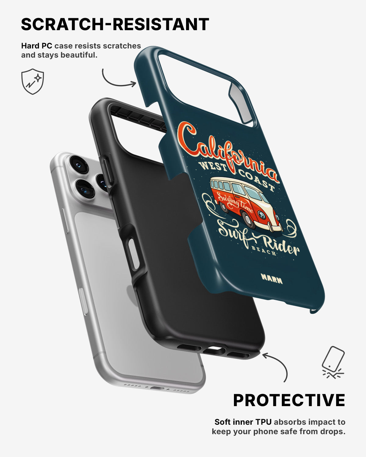 iPhone 17 Pro Tough Case – California Surf - View 2