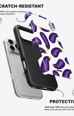 iPhone 17 Pro Tough Case – Eggplant Pattern - View 2