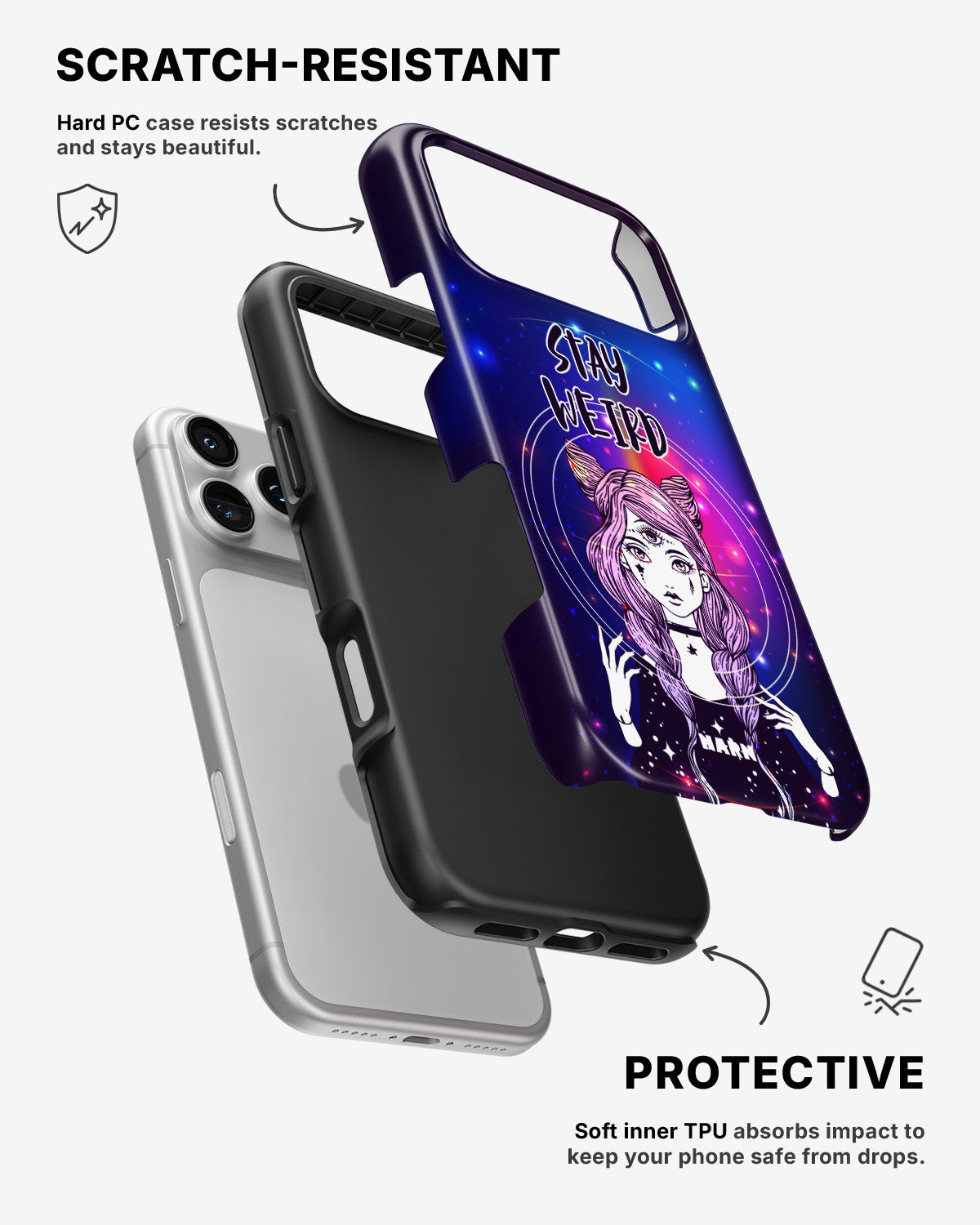 iPhone 17 Pro Tough Case – Galactic Weird - View 2