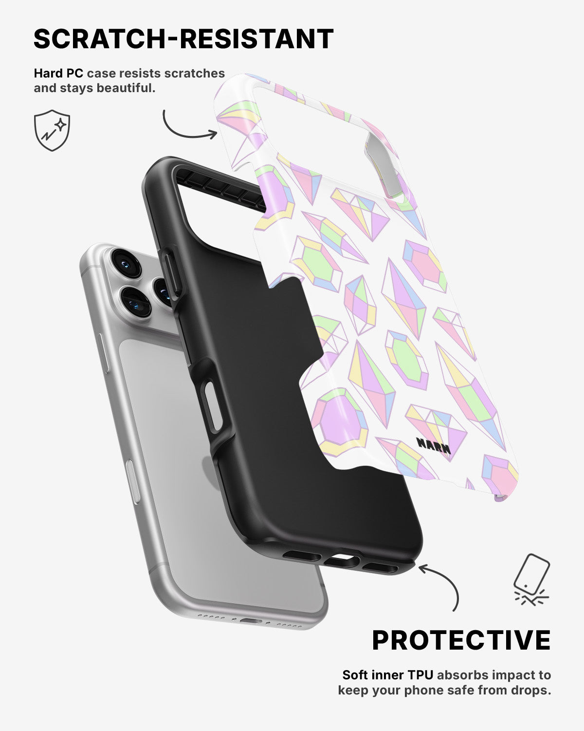 iPhone 17 Pro Tough Case – Diamonds - View 2