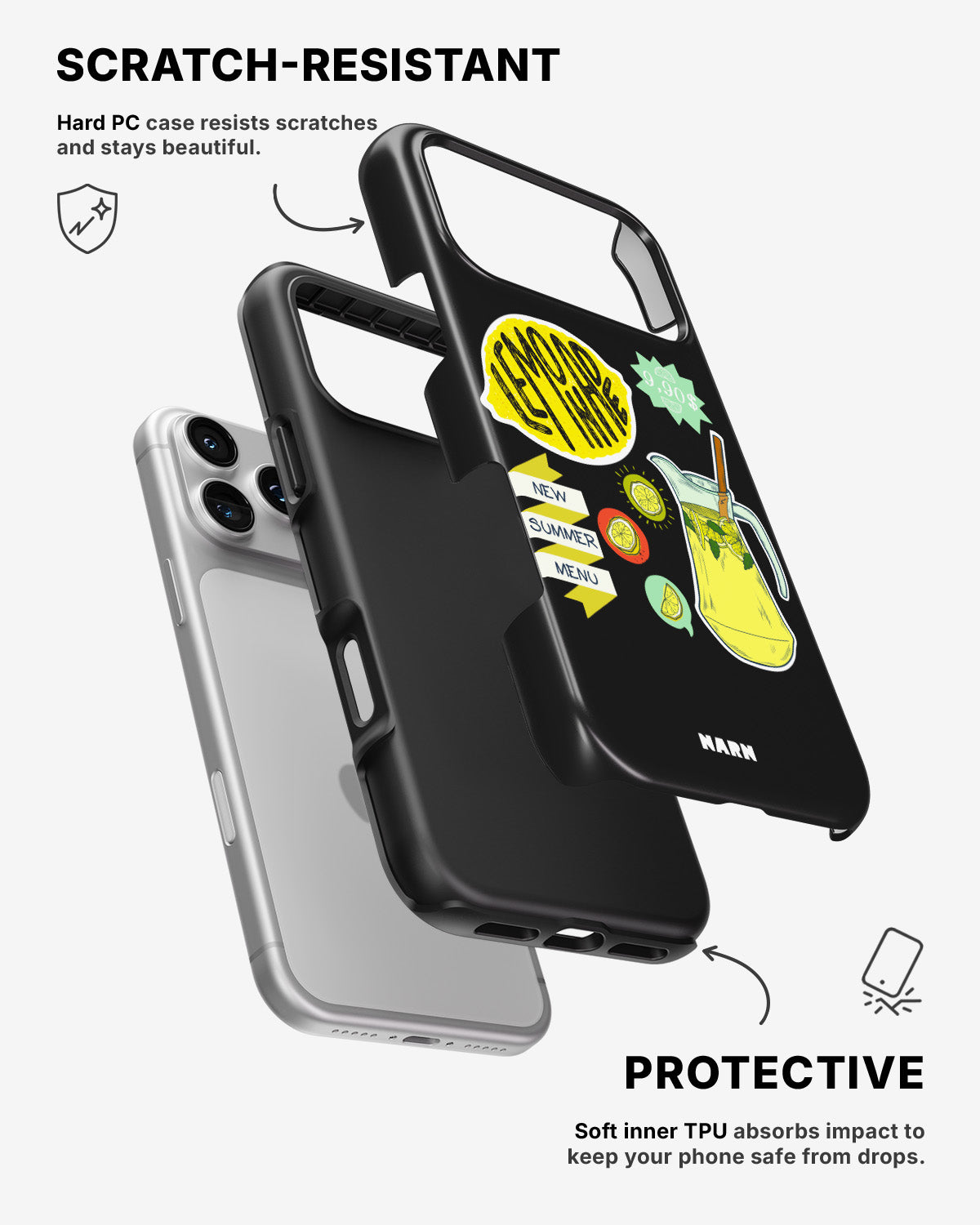 iPhone 17 Pro Tough Case – Lemon Summer - View 2