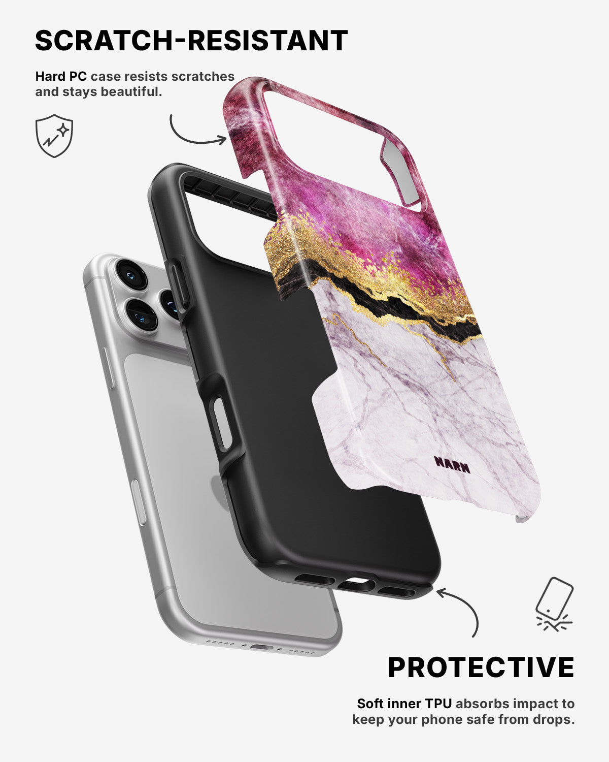 iPhone 17 Pro Tough Case – Pink Dream - View 2