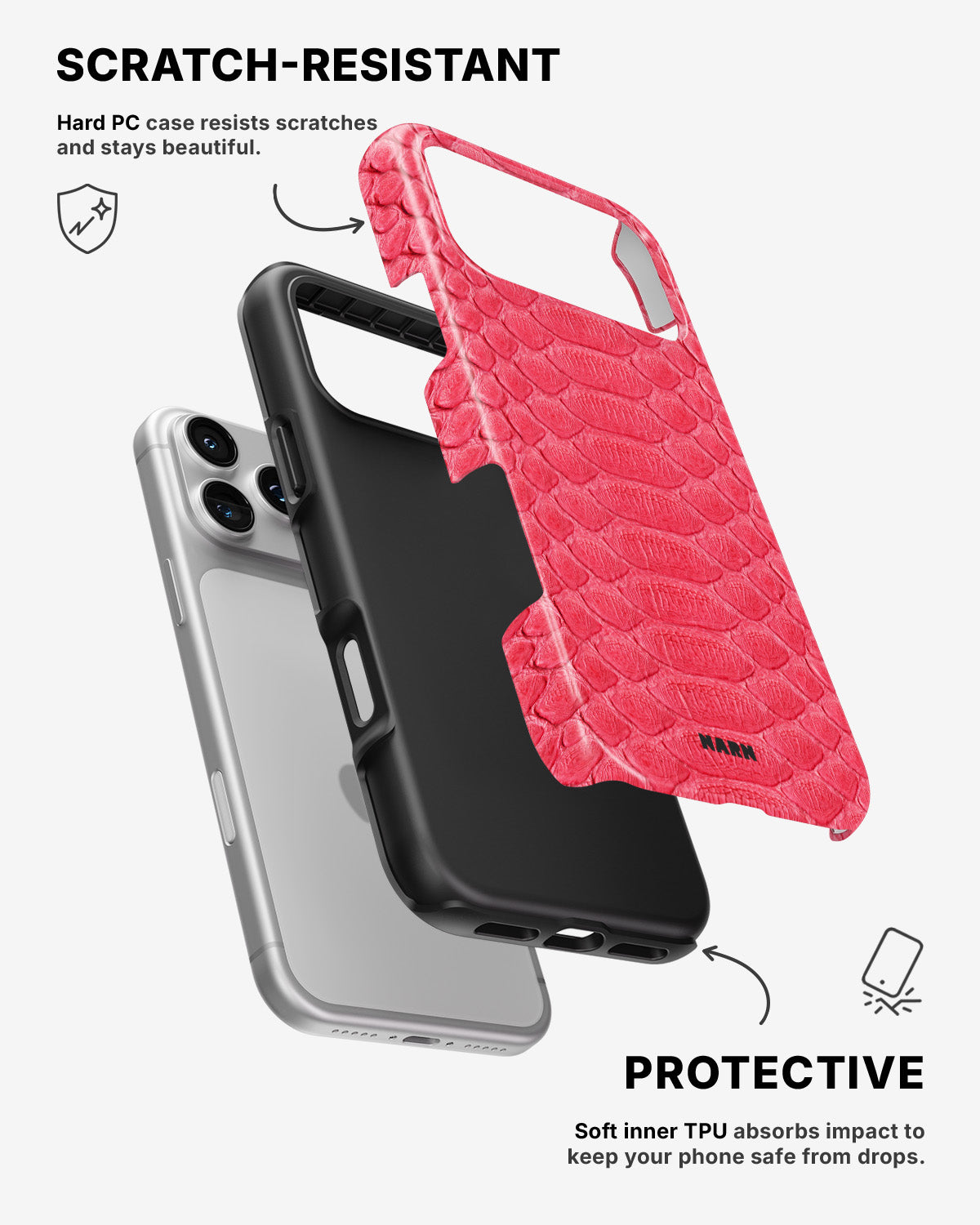 iPhone 17 Pro Tough Case – Pink Snake - View 2
