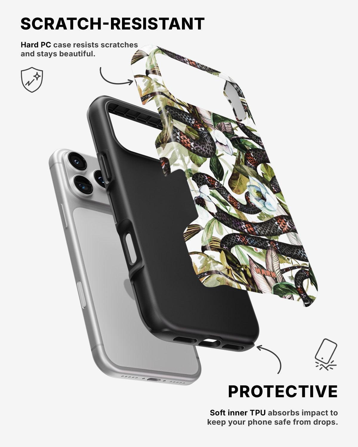 iPhone 17 Pro Tough Case – Jungle Snake - View 2