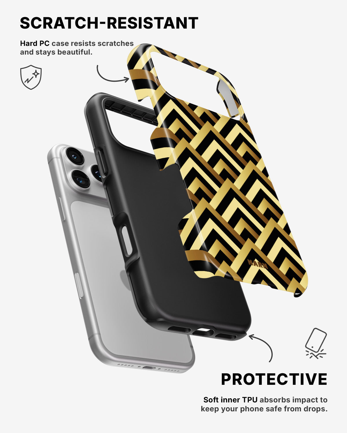 iPhone 17 Pro Tough Case – Goldline - View 2