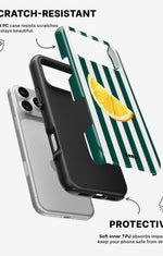 iPhone 17 Pro Tough Case – Lemon Stripes - View 2
