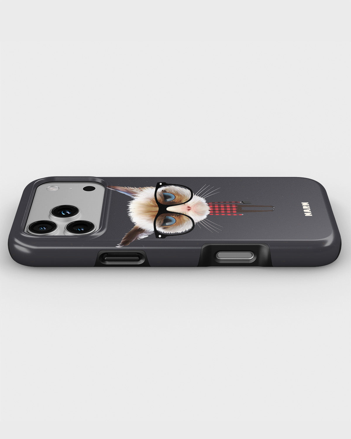 iPhone 17 Pro Tough Case – Hipster Cat - View 3
