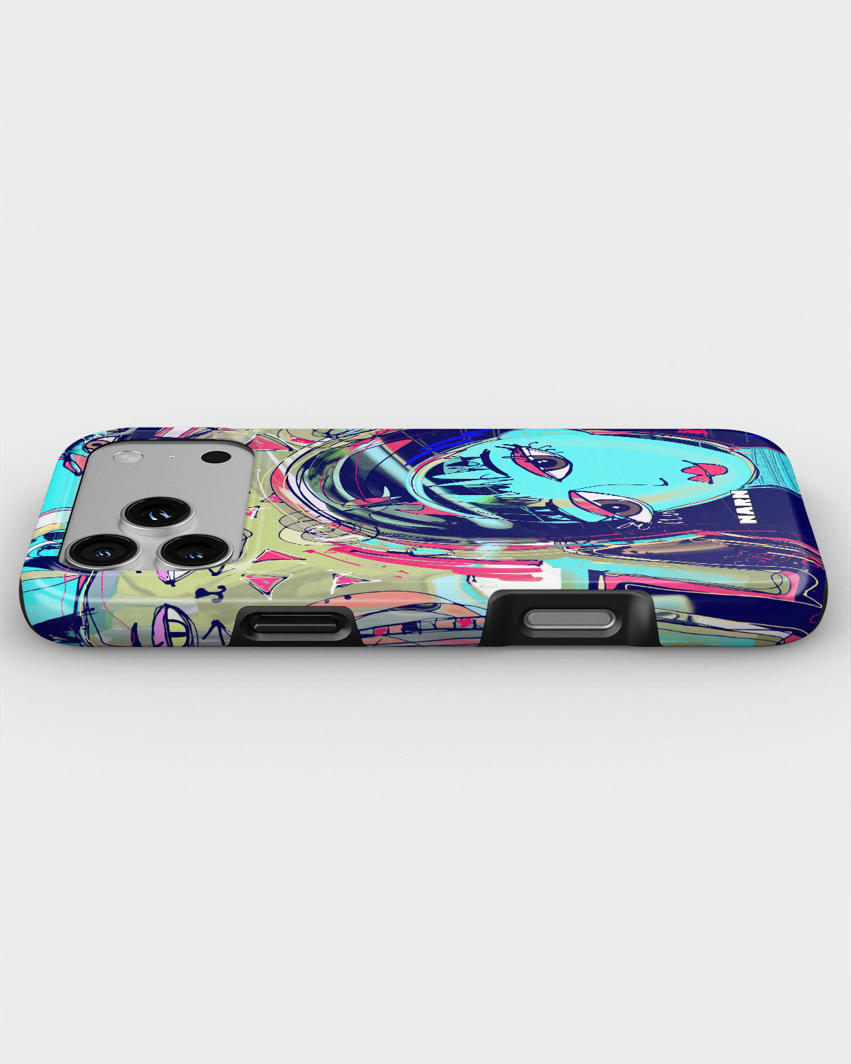 iPhone 17 Pro Tough Case – Abstract Cat - View 3