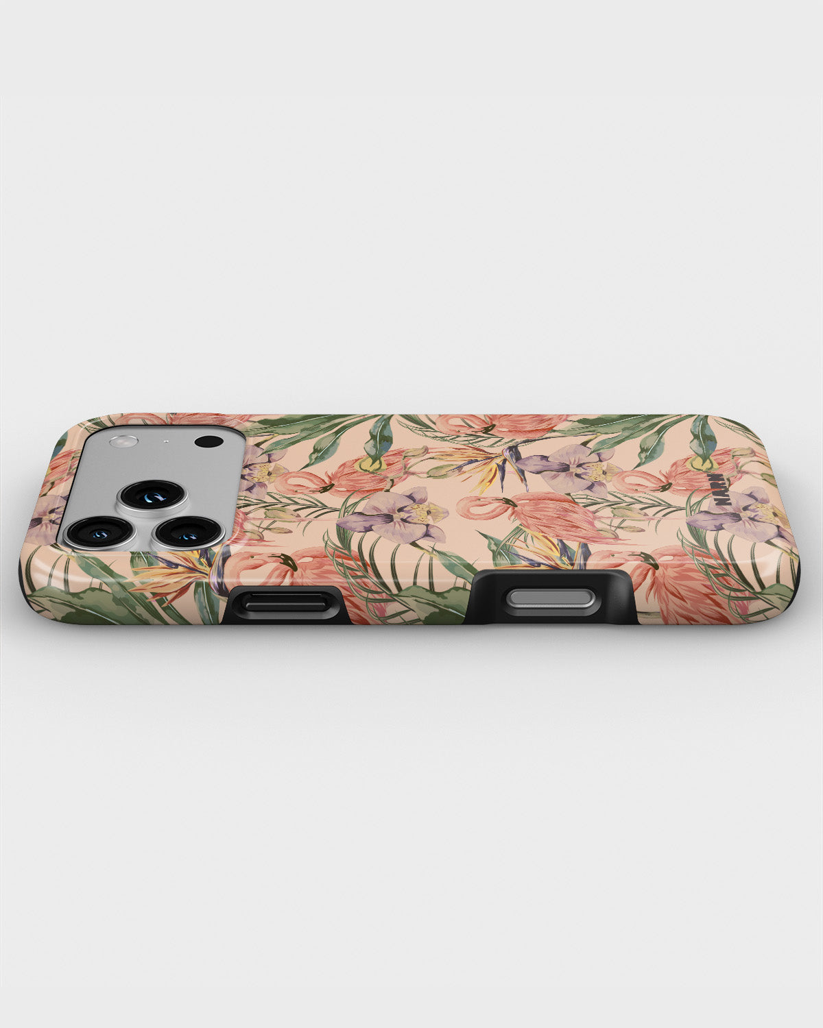 iPhone 17 Pro Tough Case – Flamingos & Flowers - View 3