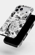 iPhone 17 Pro Tough Case – Black & White Bloom - View 4