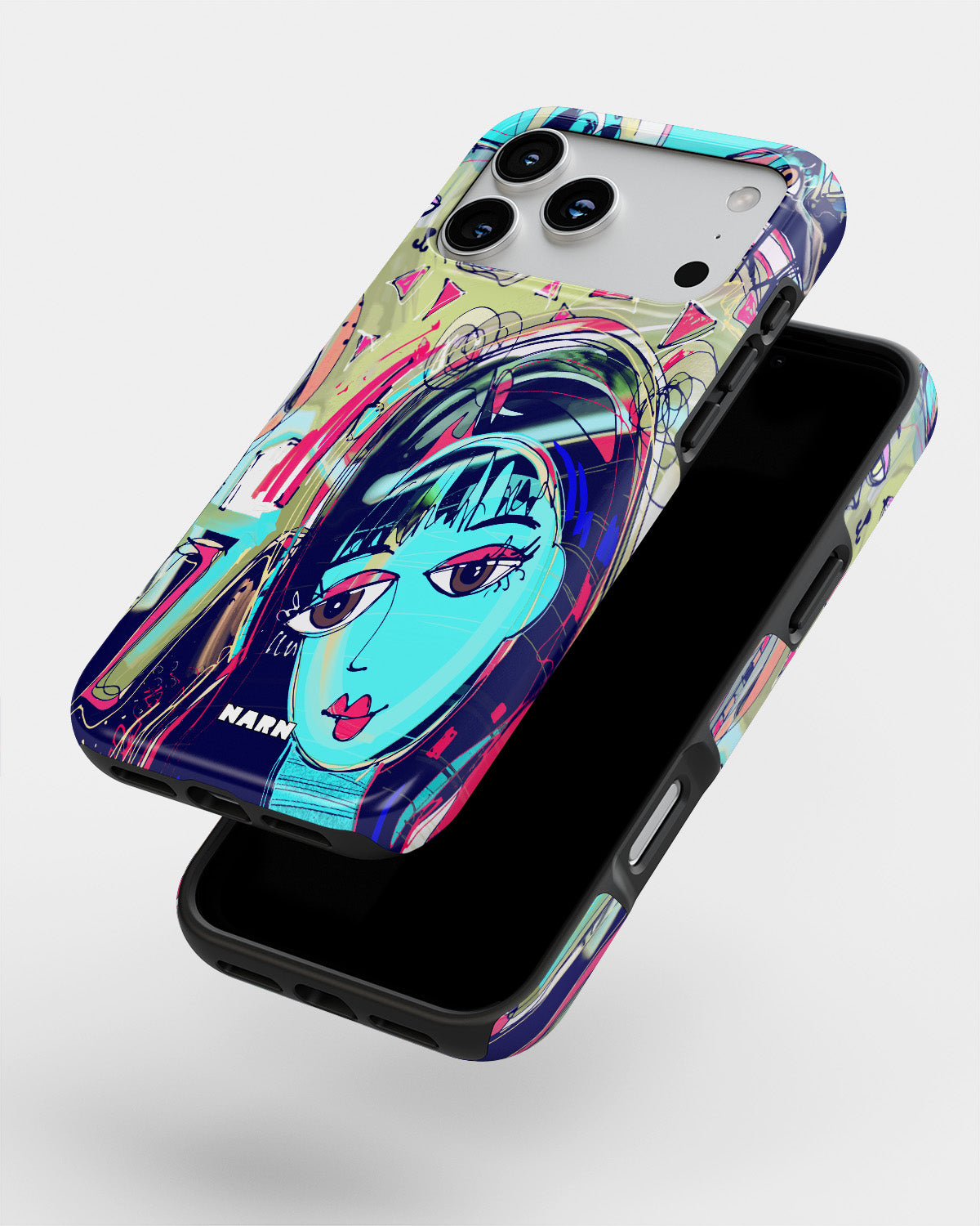 iPhone 17 Pro Tough Case – Abstract Cat - View 4