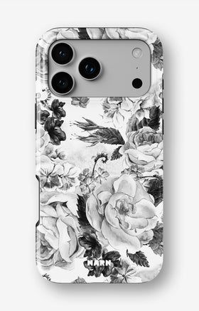iPhone 17 Pro Max Tough Case – Black & White Bloom - View 1