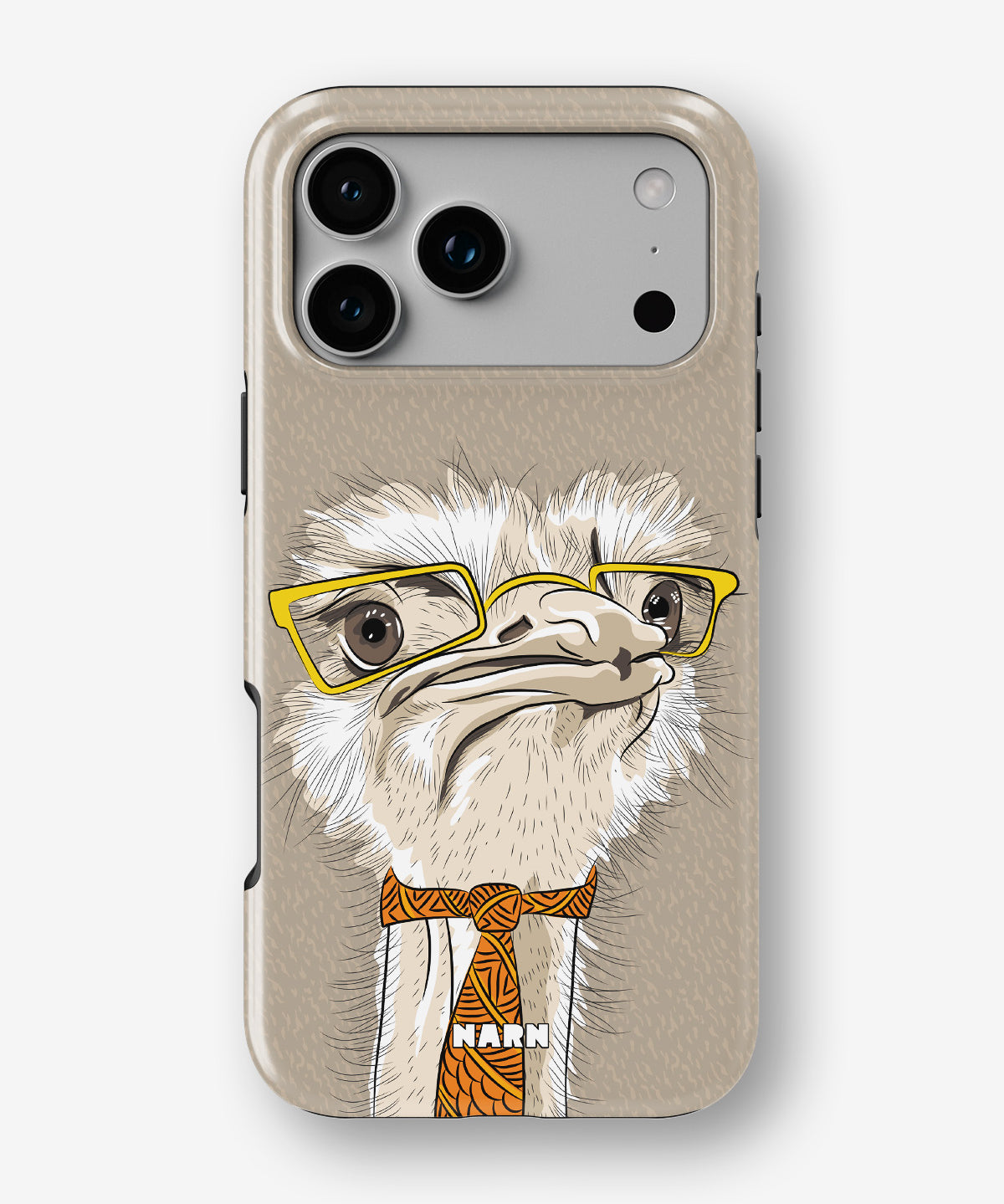 iPhone 17 Pro Max Tough Case – Hipster Ostrich - View 1