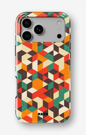 iPhone 17 Pro Max Tough Case – Retro Geometric - View 1