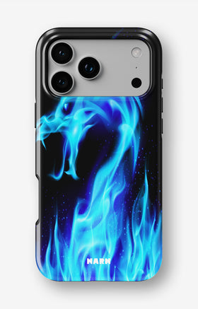 iPhone 17 Pro Max Tough Case – Blue Flames Dragon - View 1