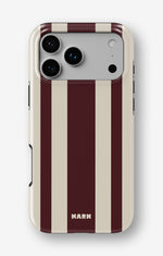 iPhone 17 Pro Max Tough Case – Bordeaux Stripe - View 1