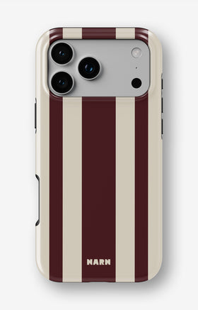 iPhone 17 Pro Max Tough Case – Bordeaux Stripe - View 1
