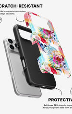 iPhone 17 Pro Max Tough Case – Flowered Skulls - View 2