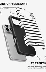 iPhone 17 Pro Max Tough Case – Black Stripes - View 2